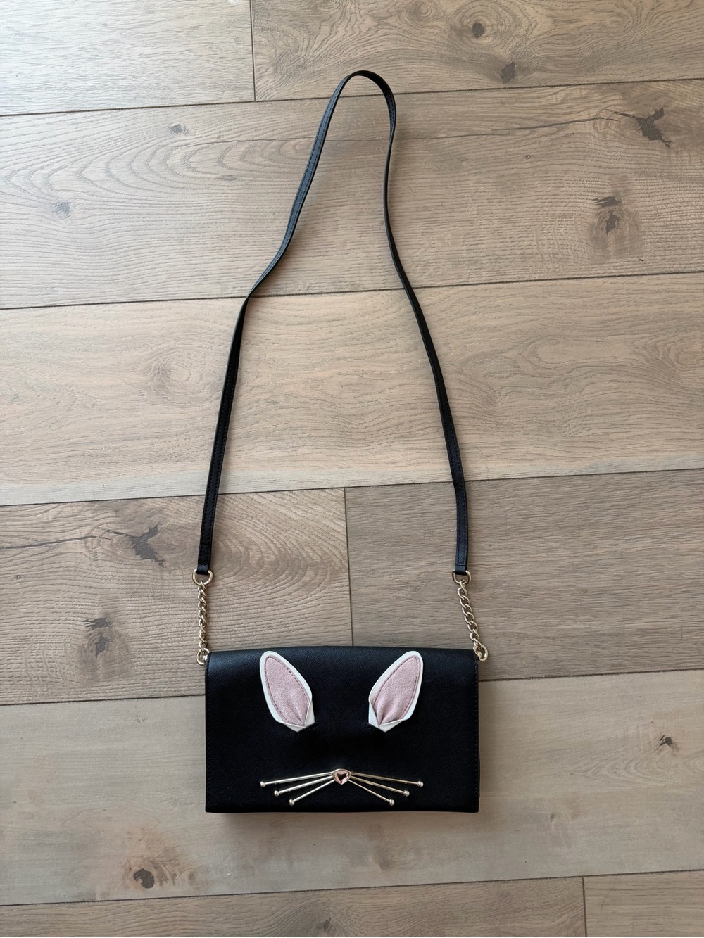 Kate Spade Women's Hop To It Rabbit Cali Crossbody Bag Black Bunny